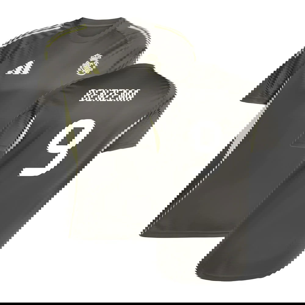 2025-2026 Real Madrid Training Jersey (Utility Grey) (Benzema 9)