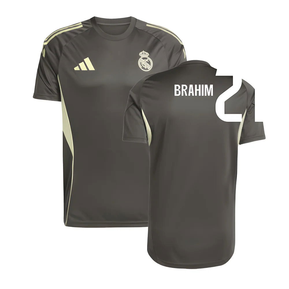 2025-2026 Real Madrid Training Jersey (Utility Grey) (Brahim 21)