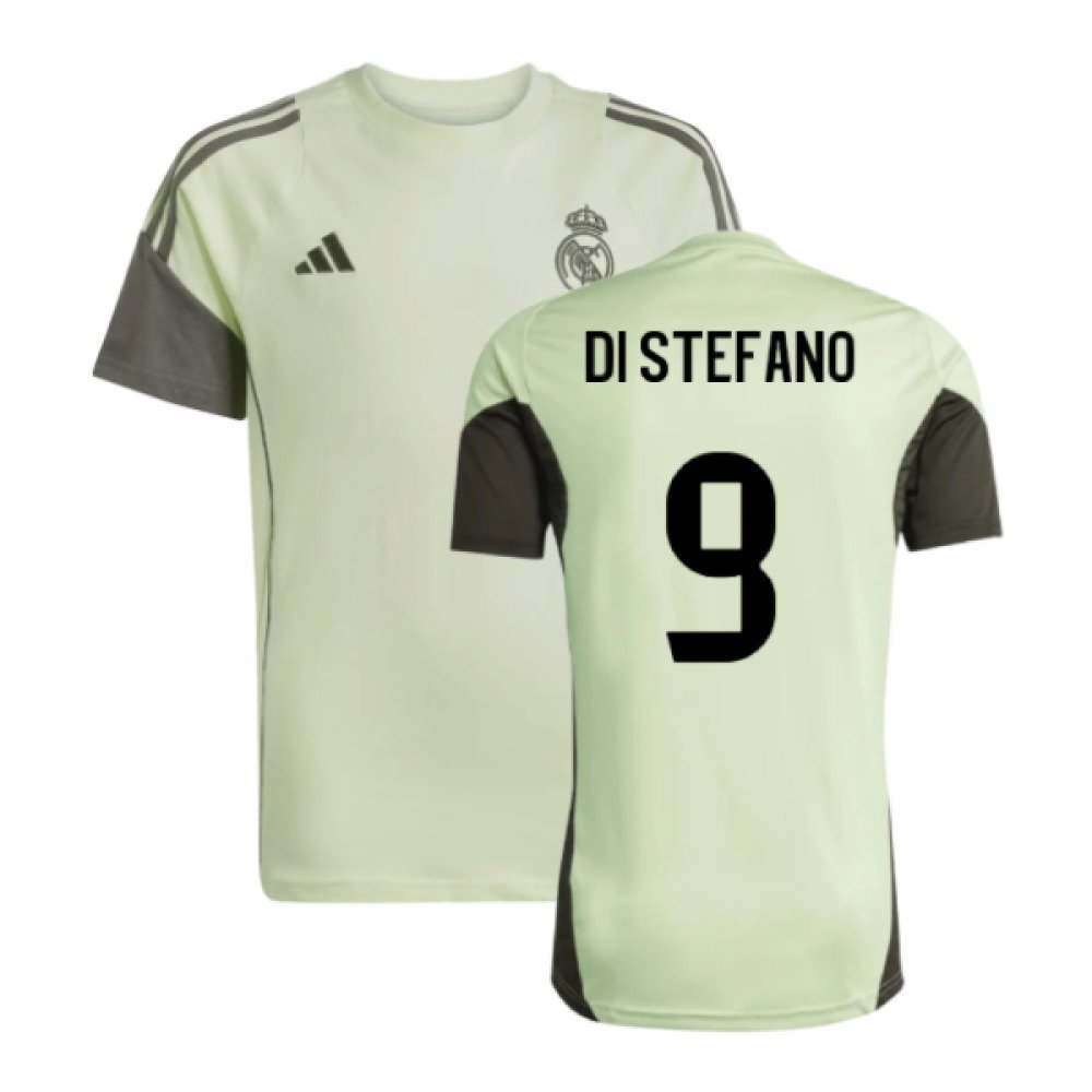 2025-2026 Real Madrid Training Tee (Almost Lime) - Kids (Di Stefano 9)