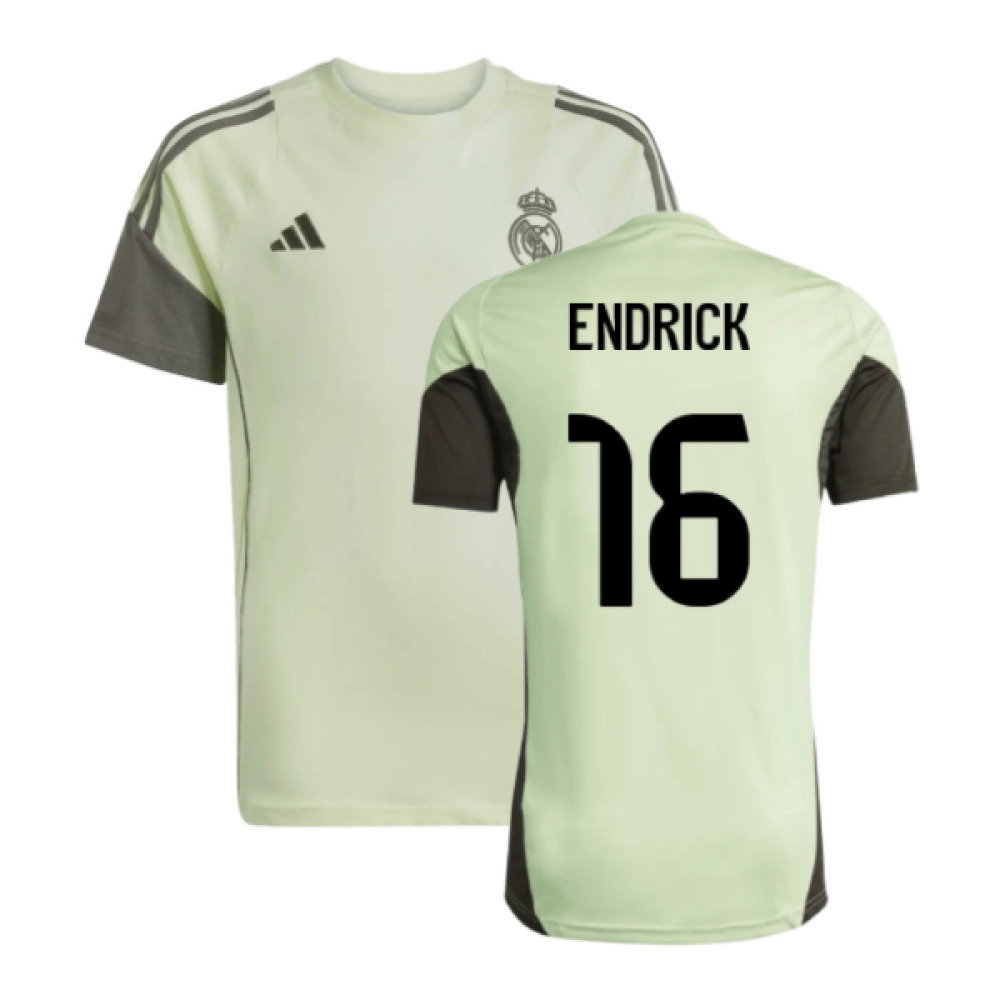 2025-2026 Real Madrid Training Tee (Almost Lime) - Kids (Endrick 16)