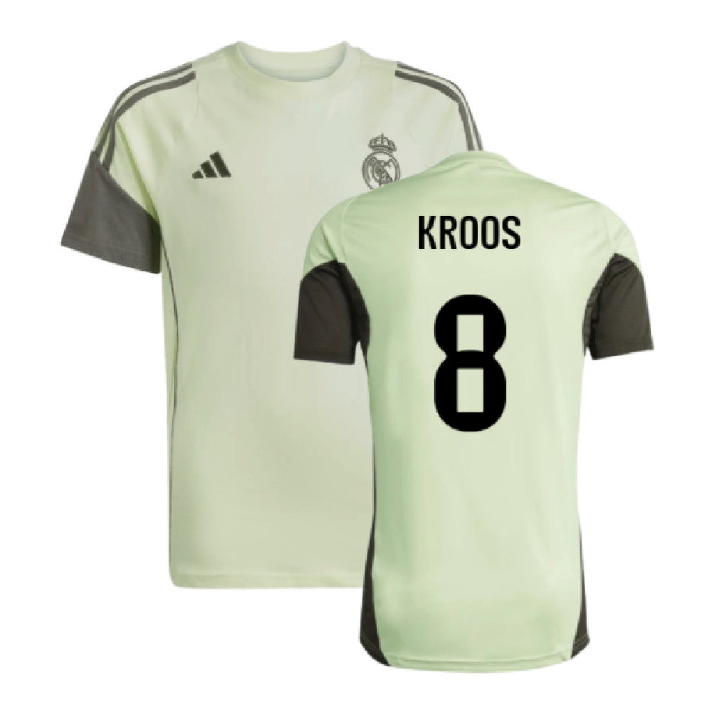 2025-2026 Real Madrid Training Tee (Almost Lime) - Kids (Kroos 8)