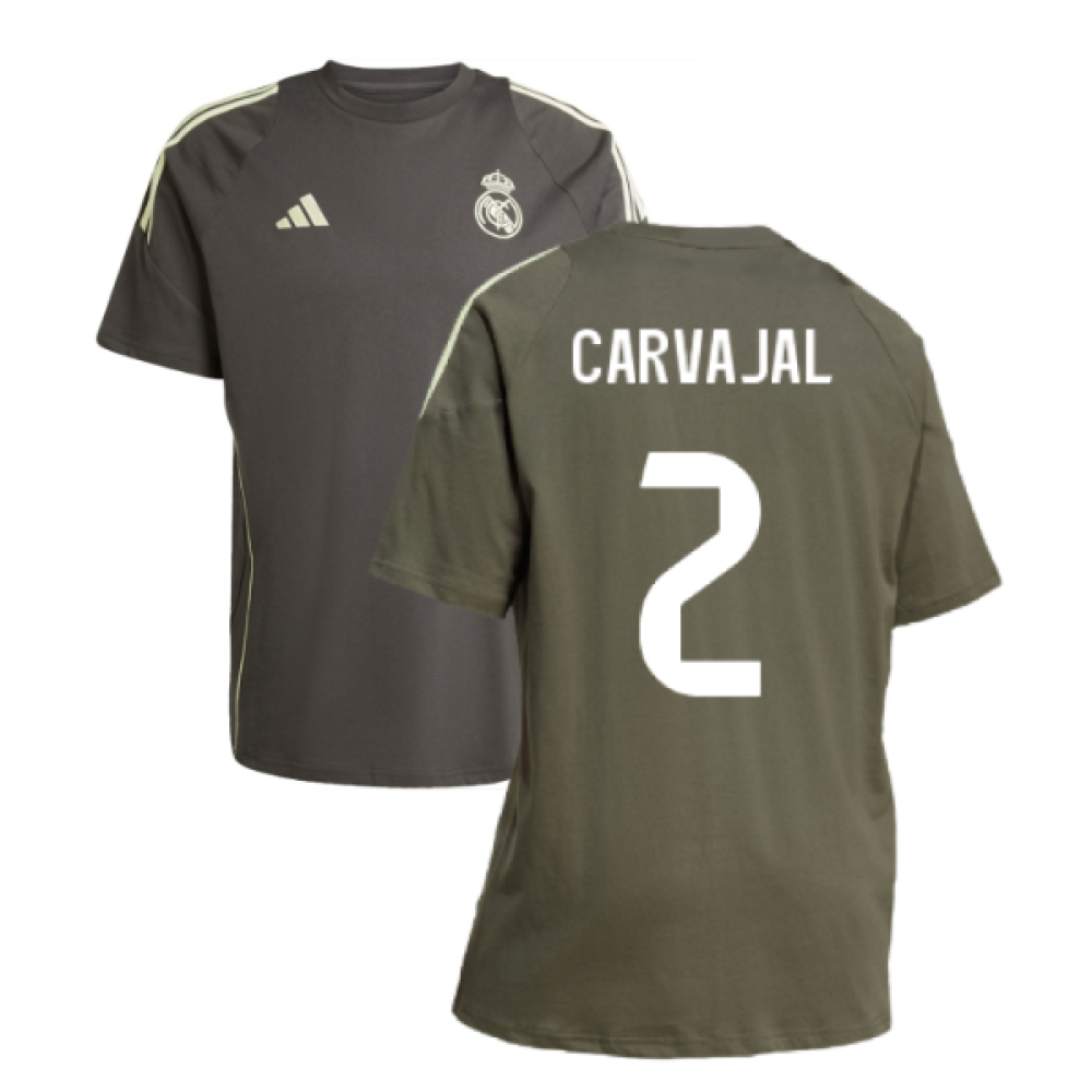 2025-2026 Real Madrid Training Tee (Utility Grey) (Carvajal 2)