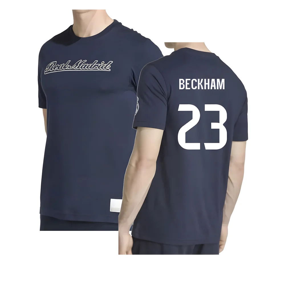 2025-2026 Real Madrid US Tee (Navy) (Beckham 23)