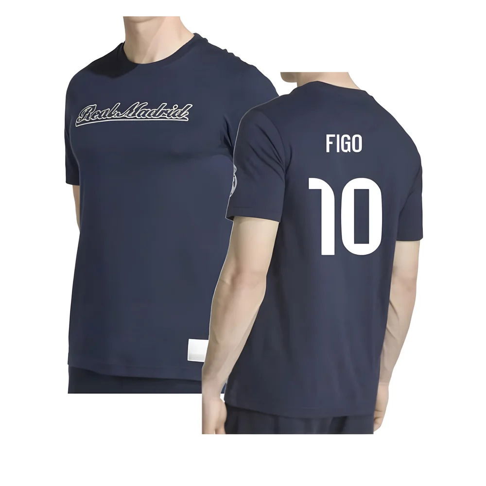 2025-2026 Real Madrid US Tee (Navy) (Figo 10)
