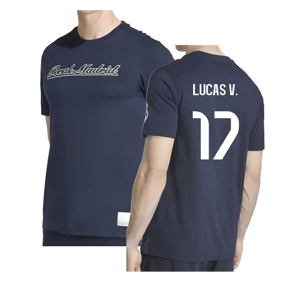 2025-2026 Real Madrid US Tee (Navy) (Lucas V. 17)