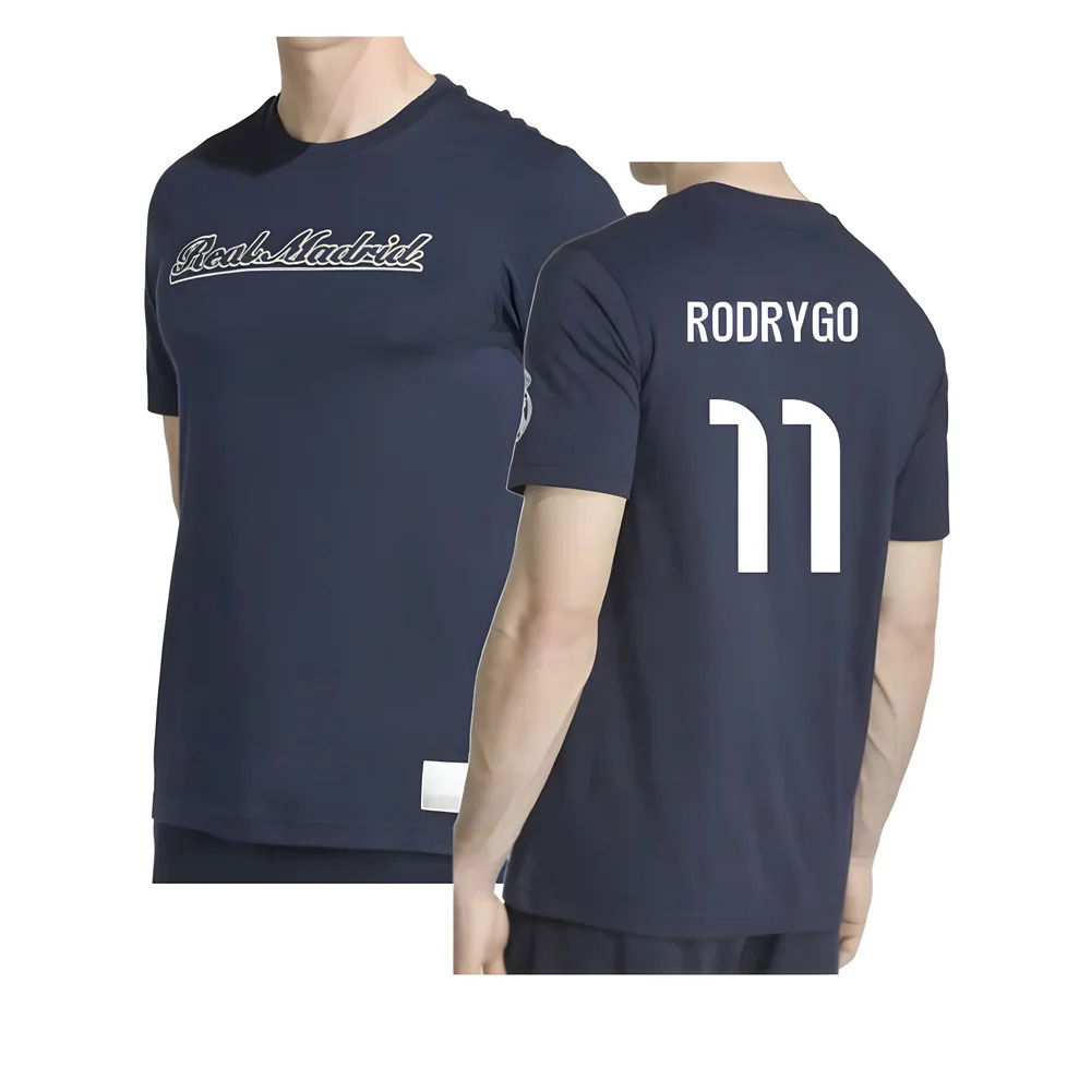 2025-2026 Real Madrid US Tee (Navy) (Rodrygo 11)