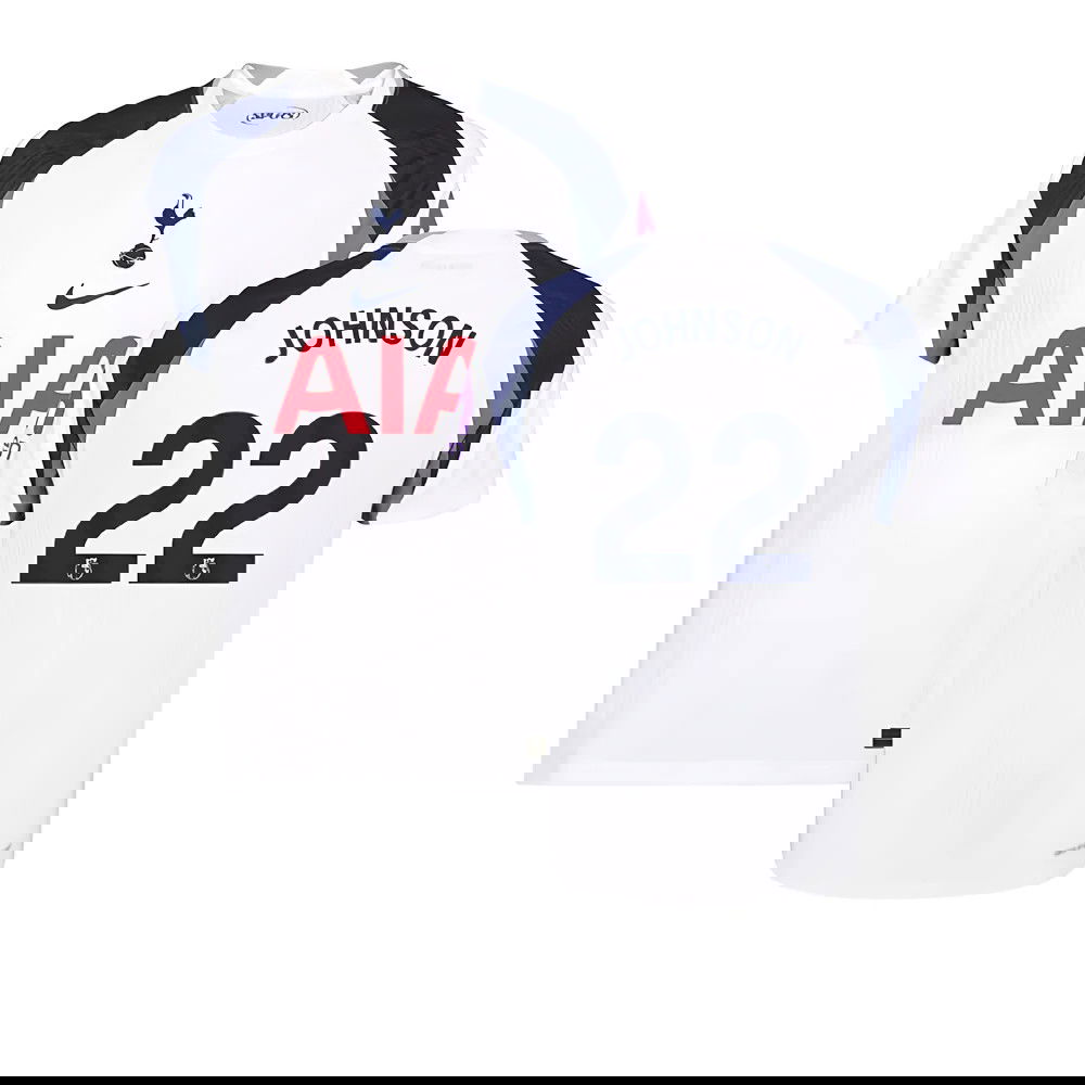 2025-2026 Tottenham Hotspur Authentic Home Shirt (Johnson 22)