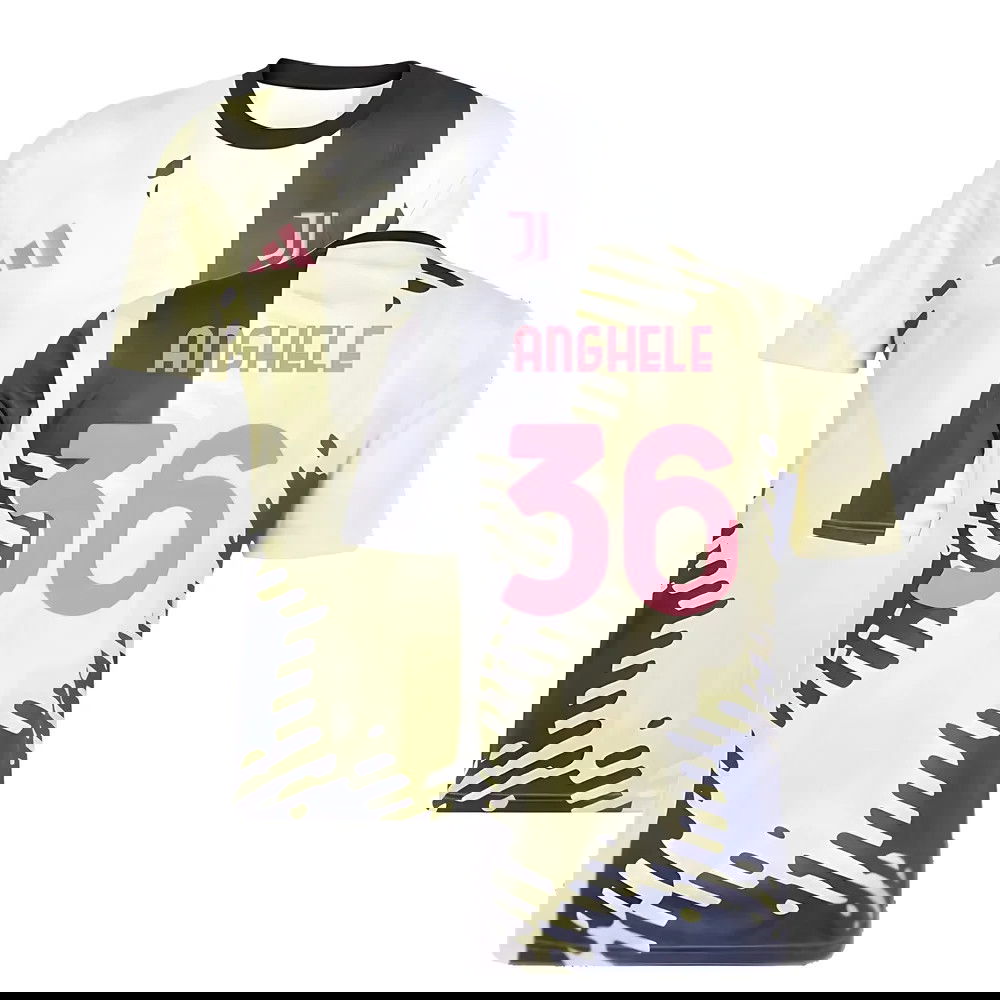 2025 Juventus Pre-Match Shirt (Yellow) (Anghele 36)