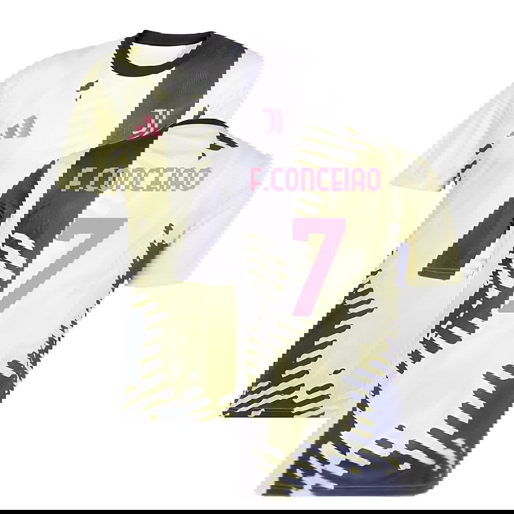 2025 Juventus Pre-Match Shirt (Yellow) (F.Conceiao 7)