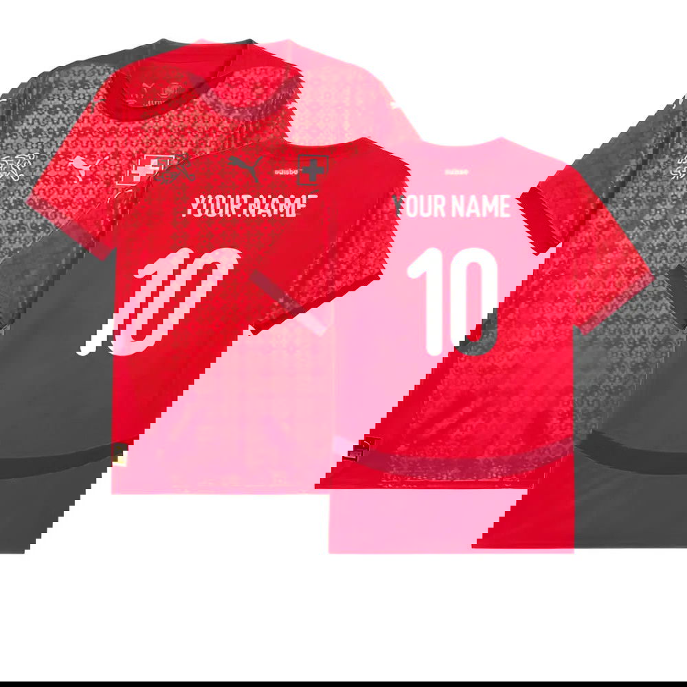 2025 Switzerland EUR25 Home Shirt (Unisex) (Your Name)