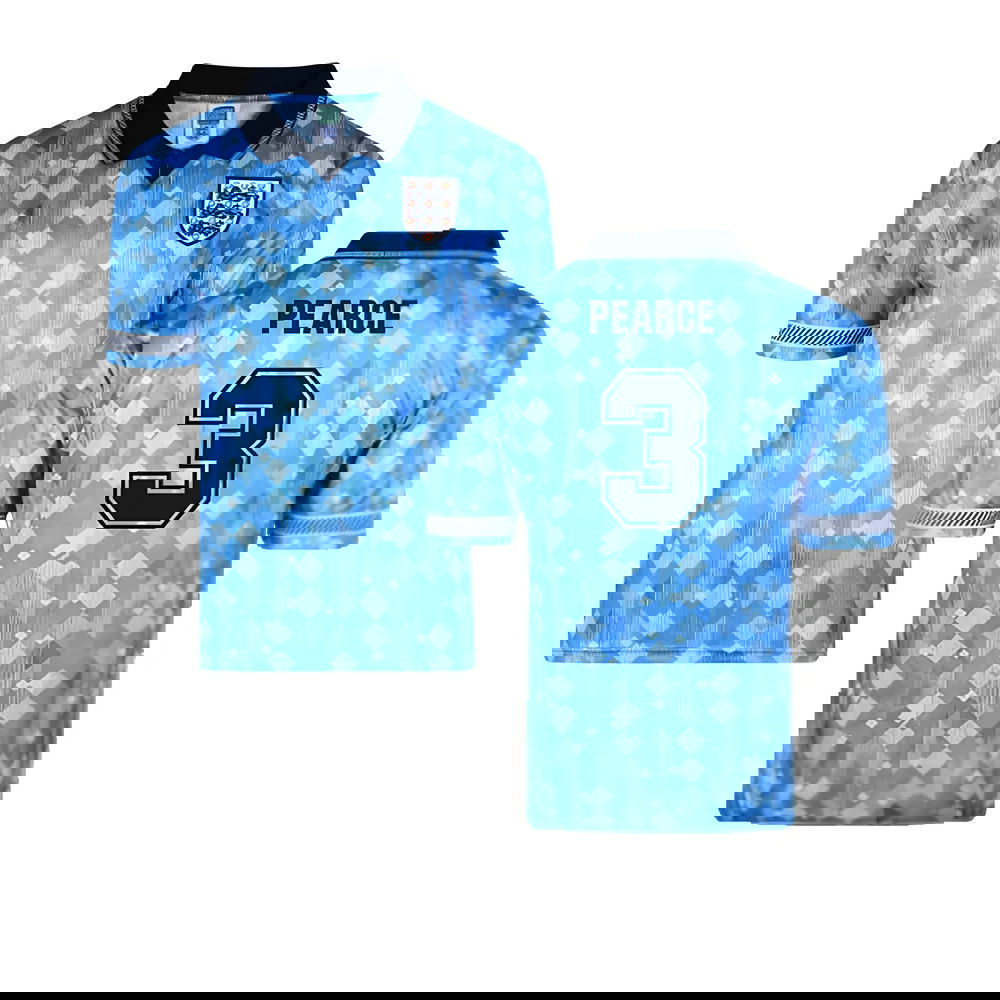 Score Draw England 1990 Third World Cup Finals Retro Football Shirt (Pearce 3)