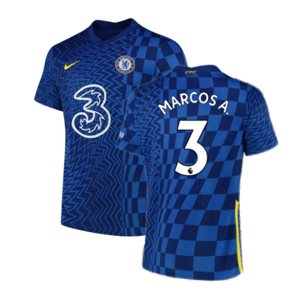 2021-2022 Chelsea Home Shirt (MARCOS A. 3)