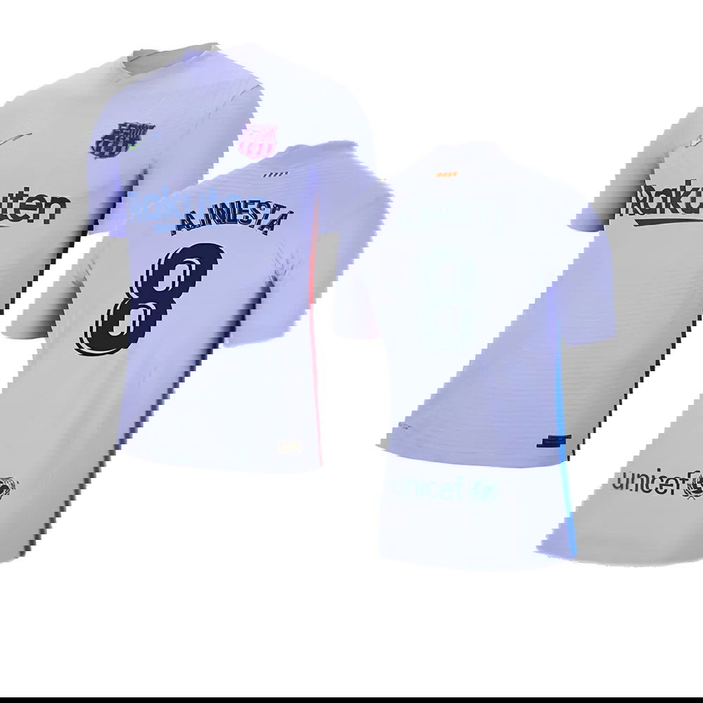 2021-2022 Barcelona Away Shirt (Kids) (A.INIESTA 8)