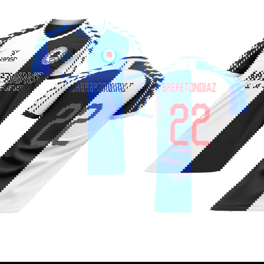  Blackburn 2025-2026 Home Concept Football Kit (Viper) (Brereton Diaz 22)
