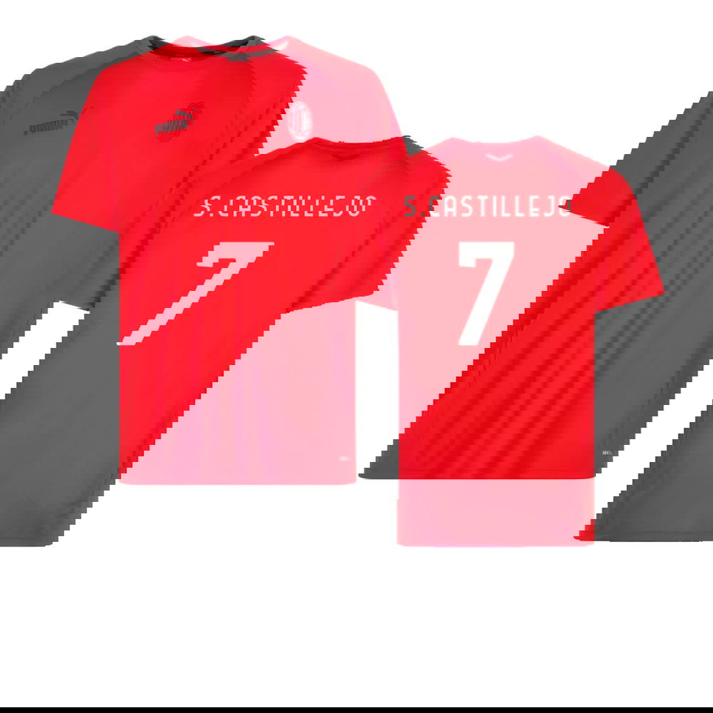 2022-2023 AC Milan Casuals Tee (Red) (S.CASTILLEJO 7)