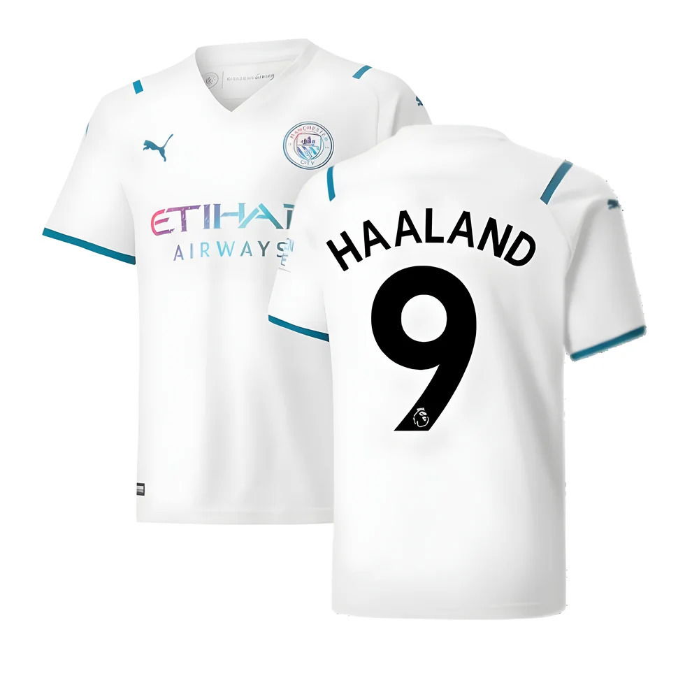 2021-2022 Man City Away Shirt (Kids) (HAALAND 9)