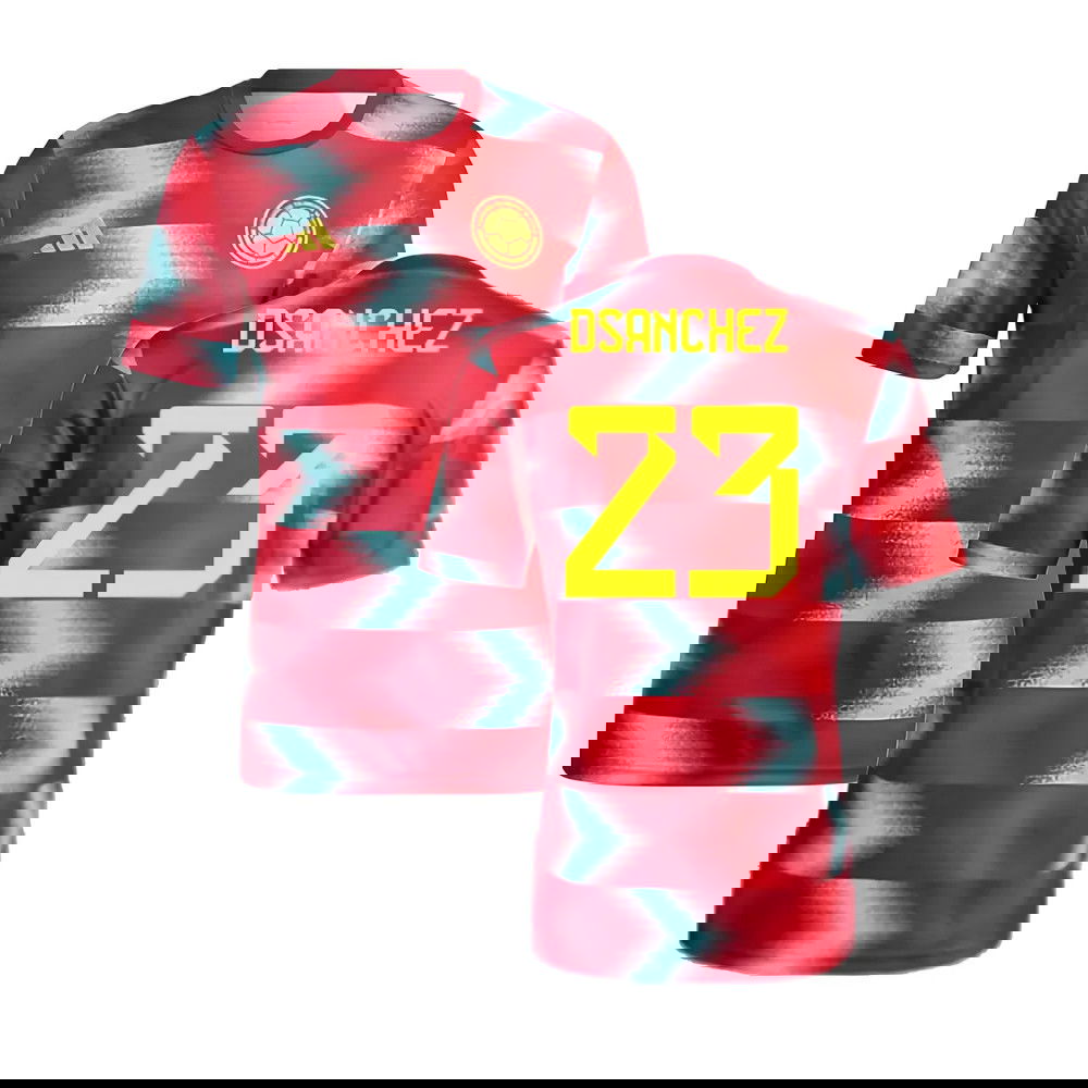 2022-2023 Colombia Pre-Match Shirt (Red) (D.SANCHEZ 23)