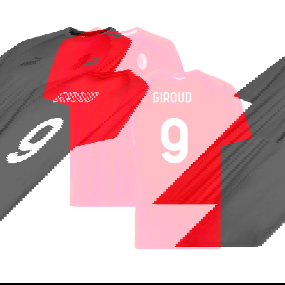 2022-2023 AC Milan Casuals Tee (Red) (Giroud 9)