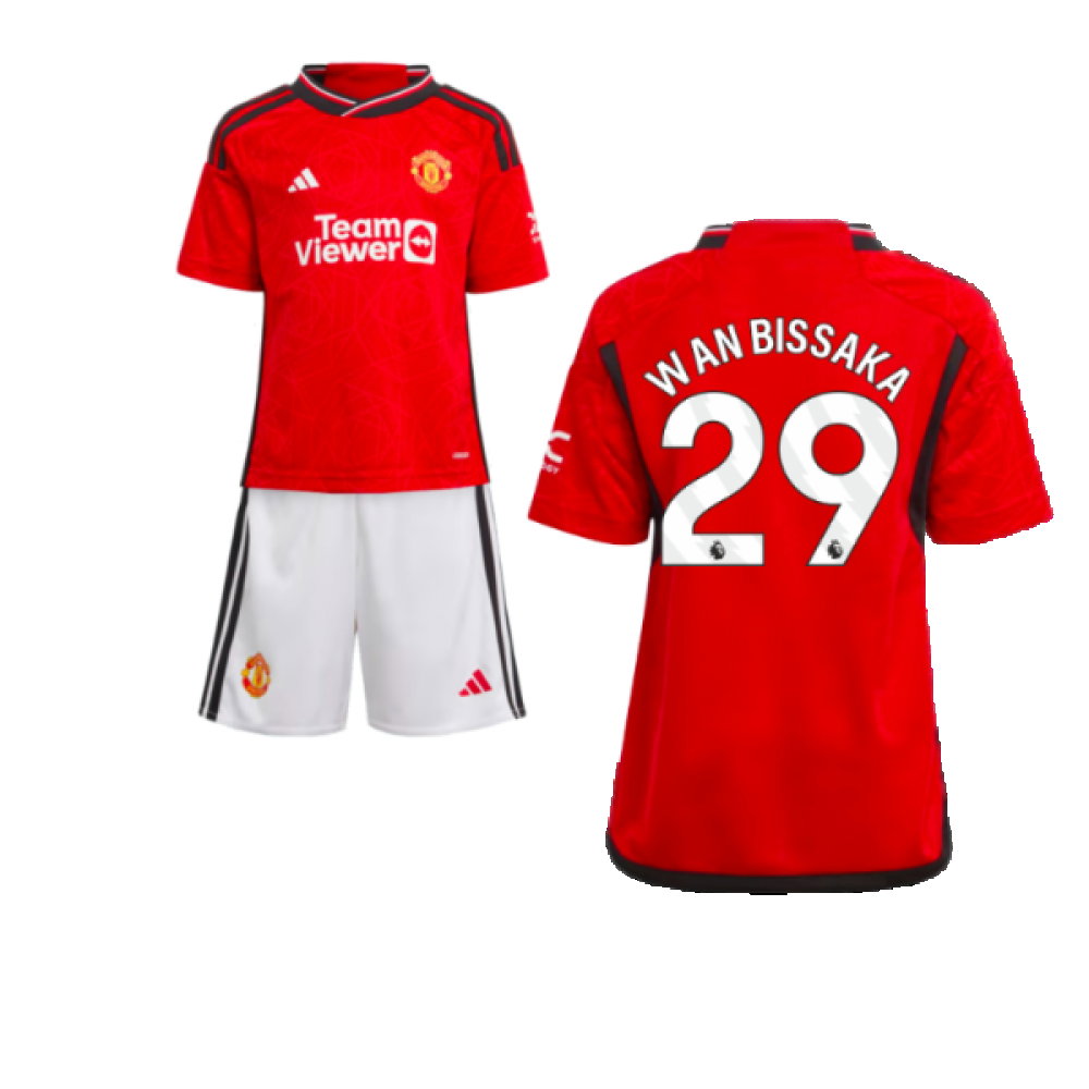2023-2024 Man Utd Home Mini Kit (Wan Bissaka 29)
