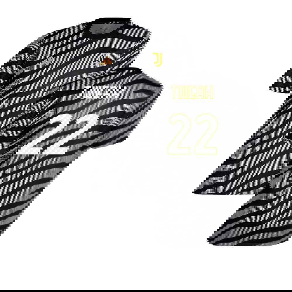 2023-2024 Juventus Pre-Match Shirt (Black) (T Weah 22)