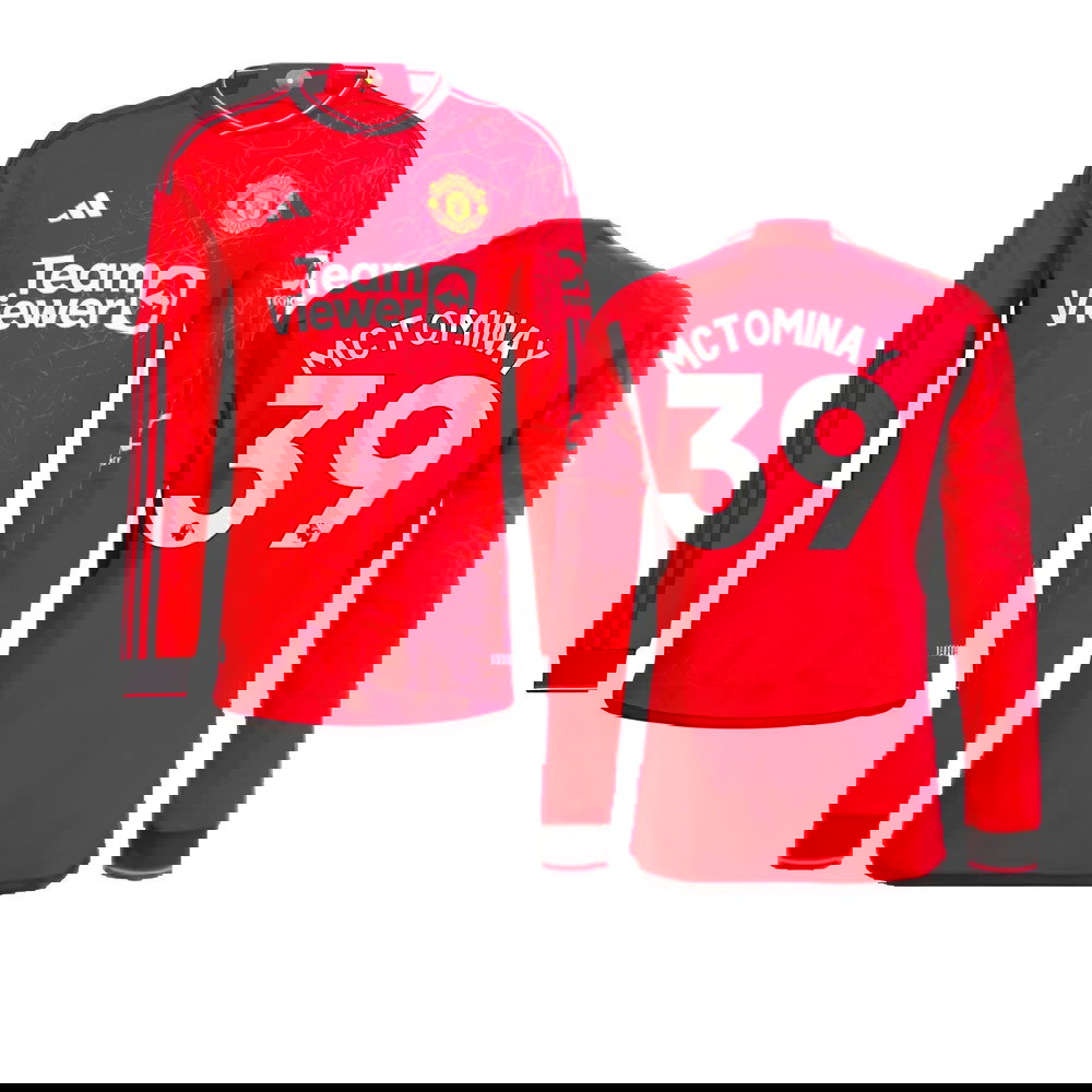 2023-2024 Man Utd Long Sleeve Home Shirt (McTominay 39)