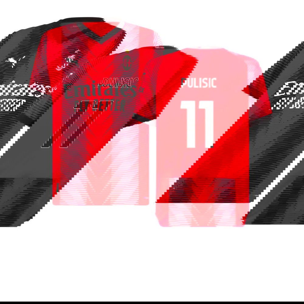 2023-2024 AC Milan Home Authentic Shirt (Pulisic 11)