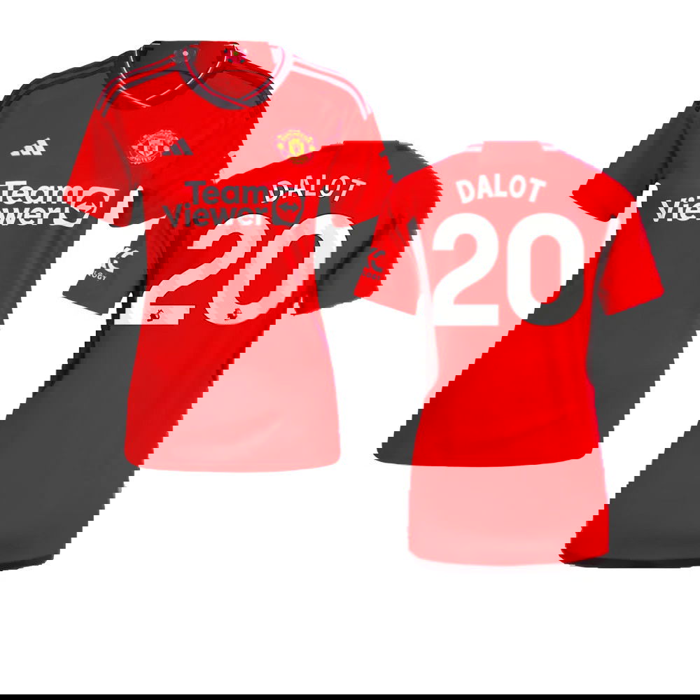 2023-2024 Man Utd Home Shirt (Ladies) (Dalot 20)