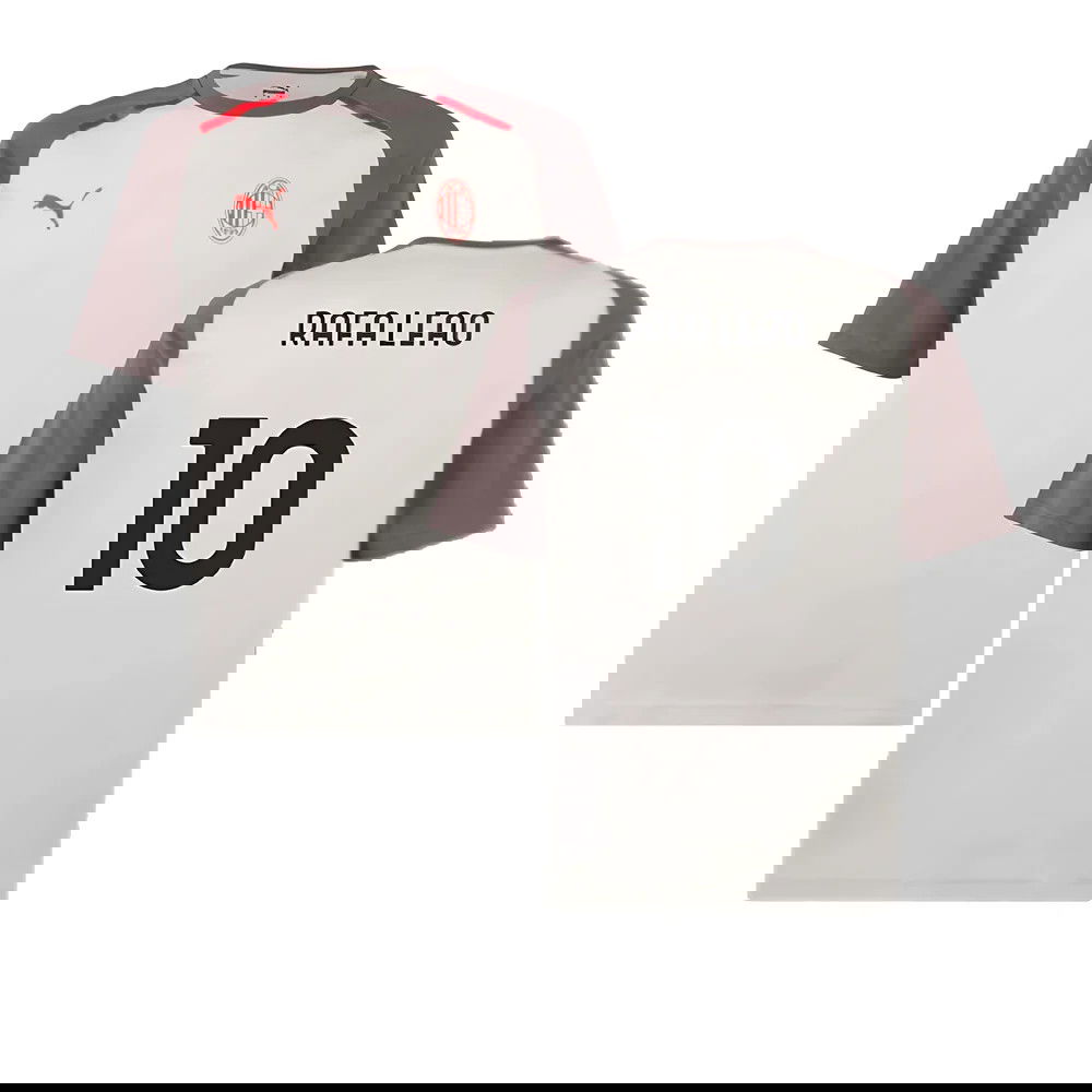2023-2024 AC Milan Casuals Tee (Light Grey) (Rafa Leao 10)