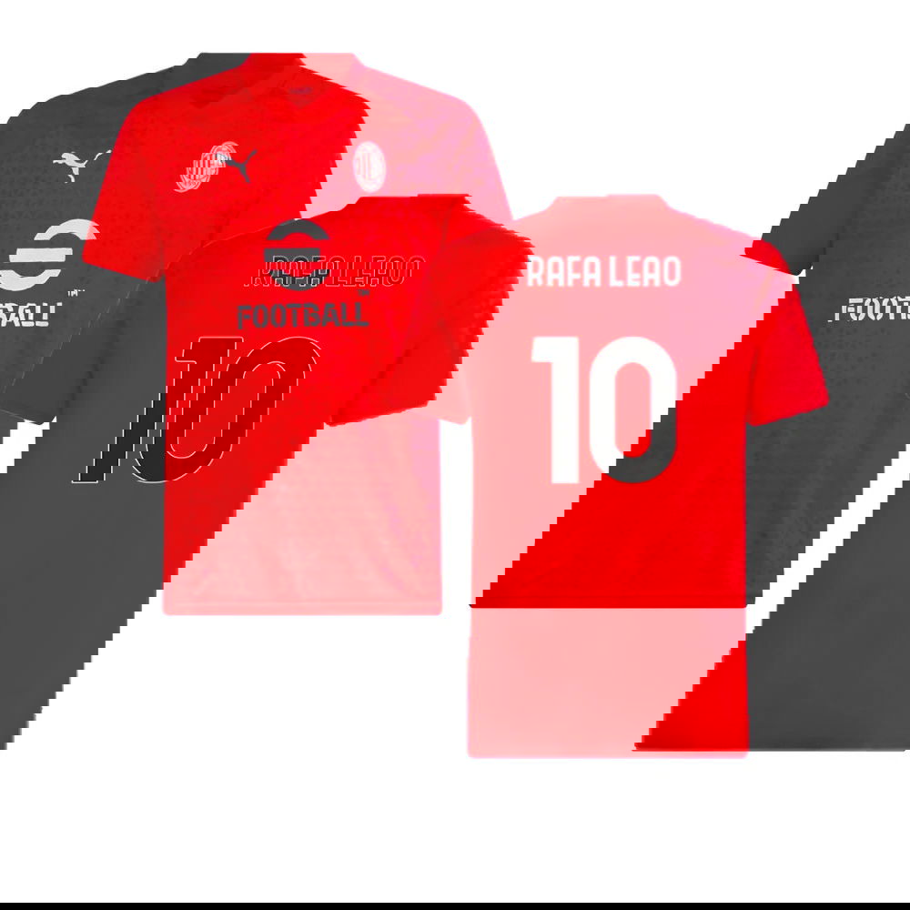 2023-2024 AC Milan Training Jersey (Red) (Rafa Leao 10)