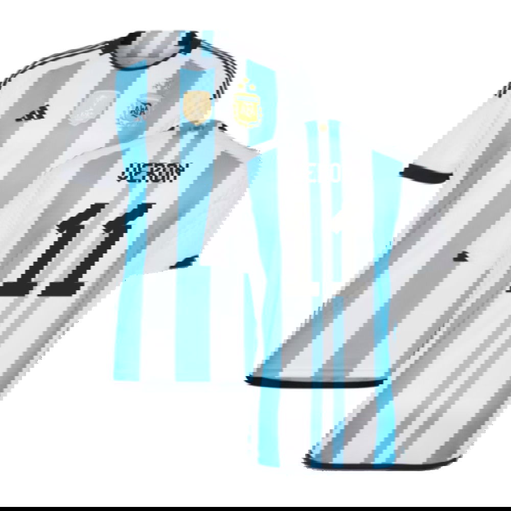 Argentina 2022 World Cup Winners Home Shirt (VERON 11)