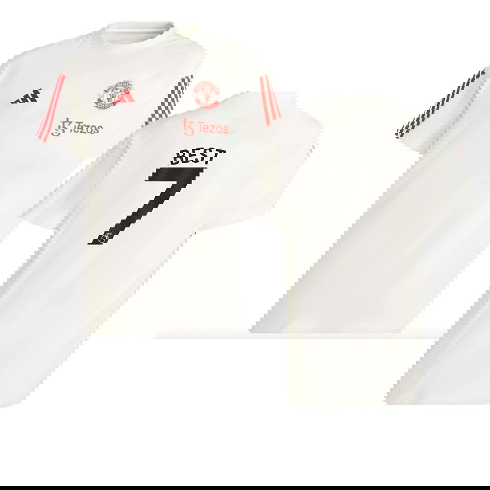 2023-2024 Man Utd Training Tee (White) - Kids (Best 7)