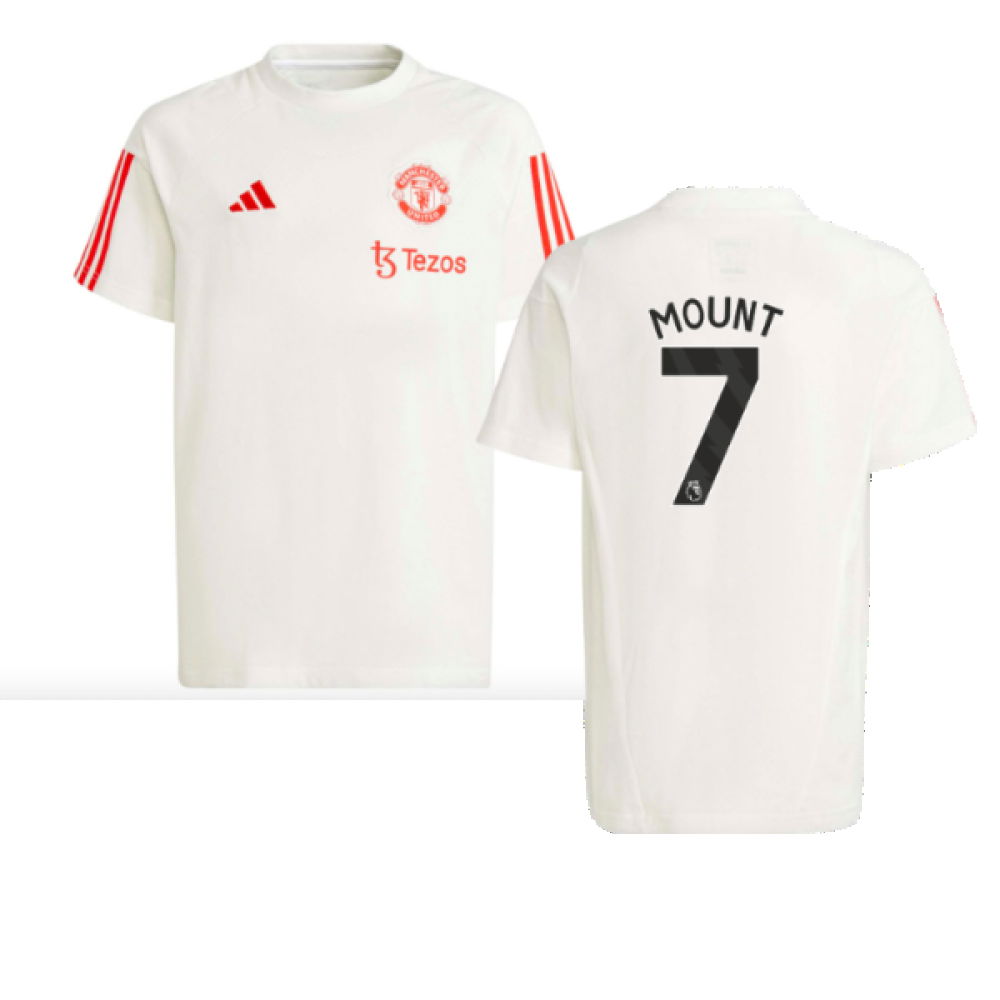 2023-2024 Man Utd Training Tee (White) - Kids (Mount 7)