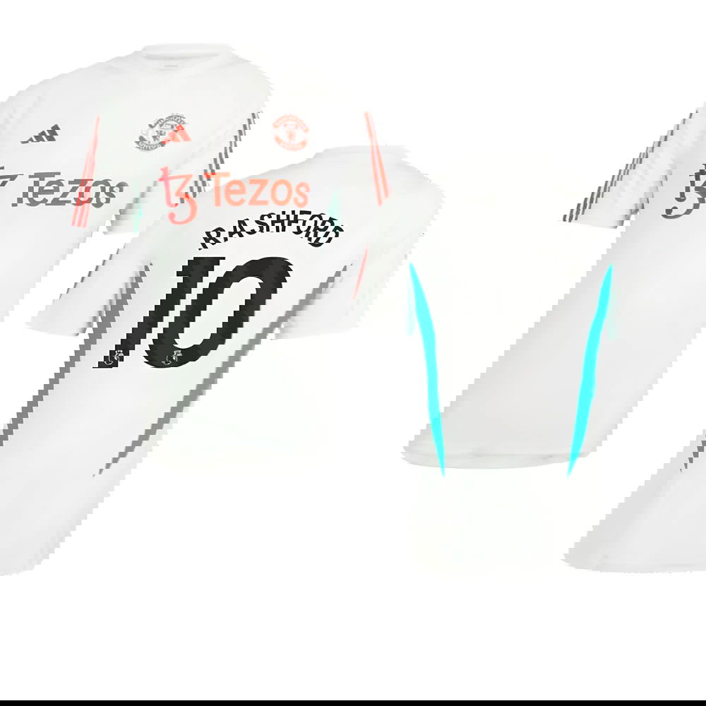 2023-2024 Man Utd Training Jersey (White) (Rashford 10)
