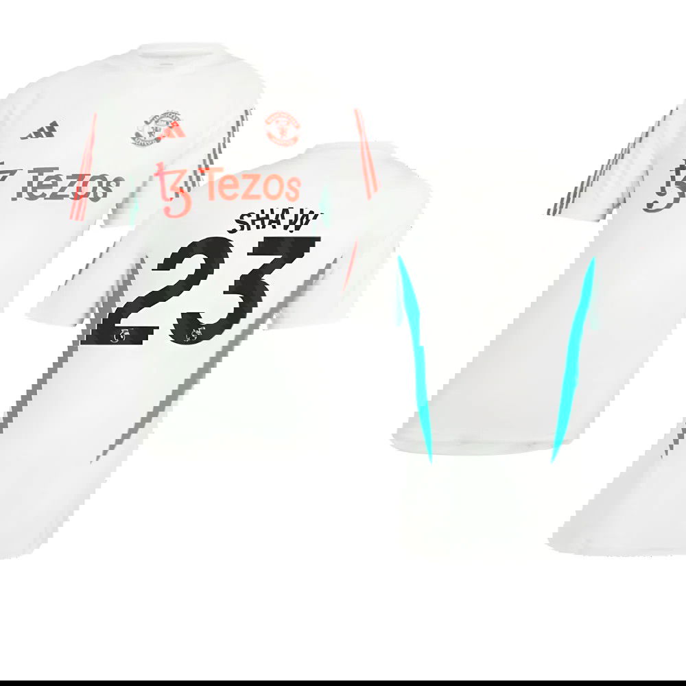 2023-2024 Man Utd Training Jersey (White) (Shaw 23)