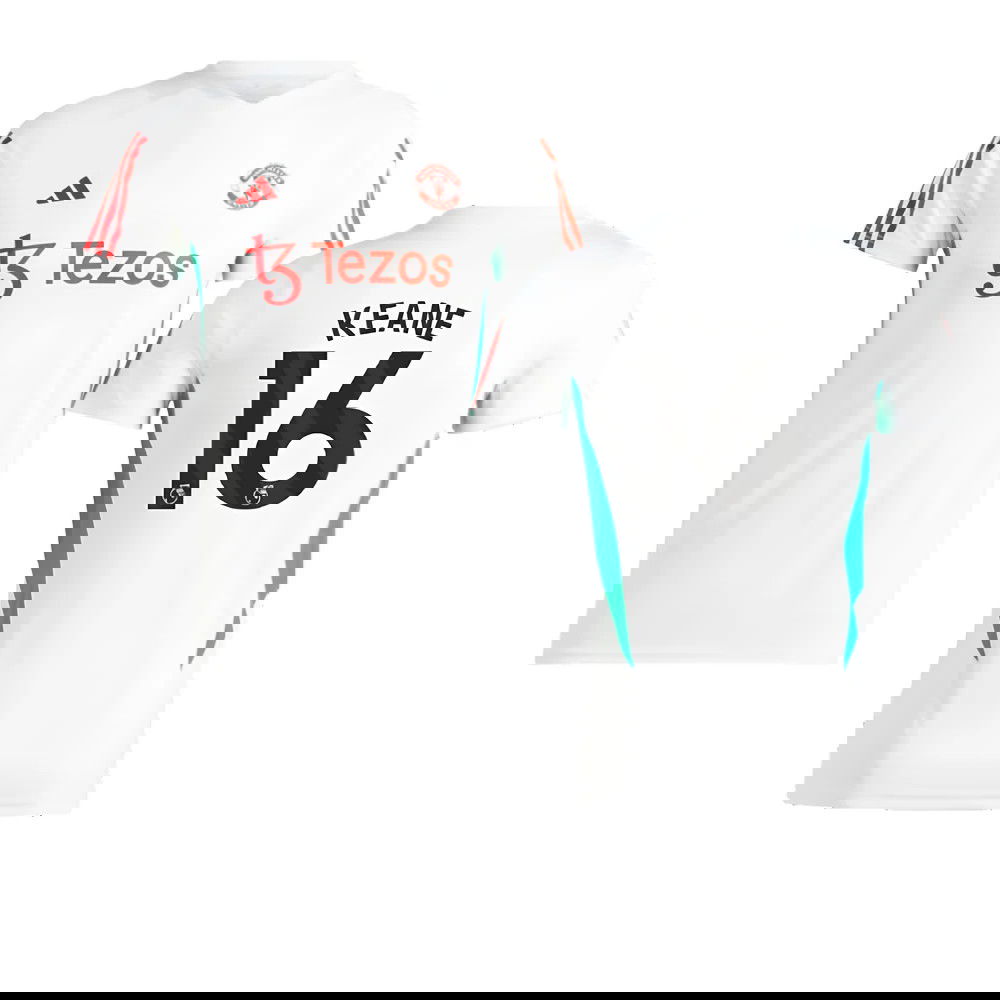 2023-2024 Man Utd Training Jersey (White) - Ladies (Keane 16)