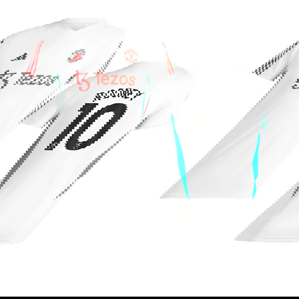 2023-2024 Man Utd Training Jersey (White) - Ladies (Rooney 10)