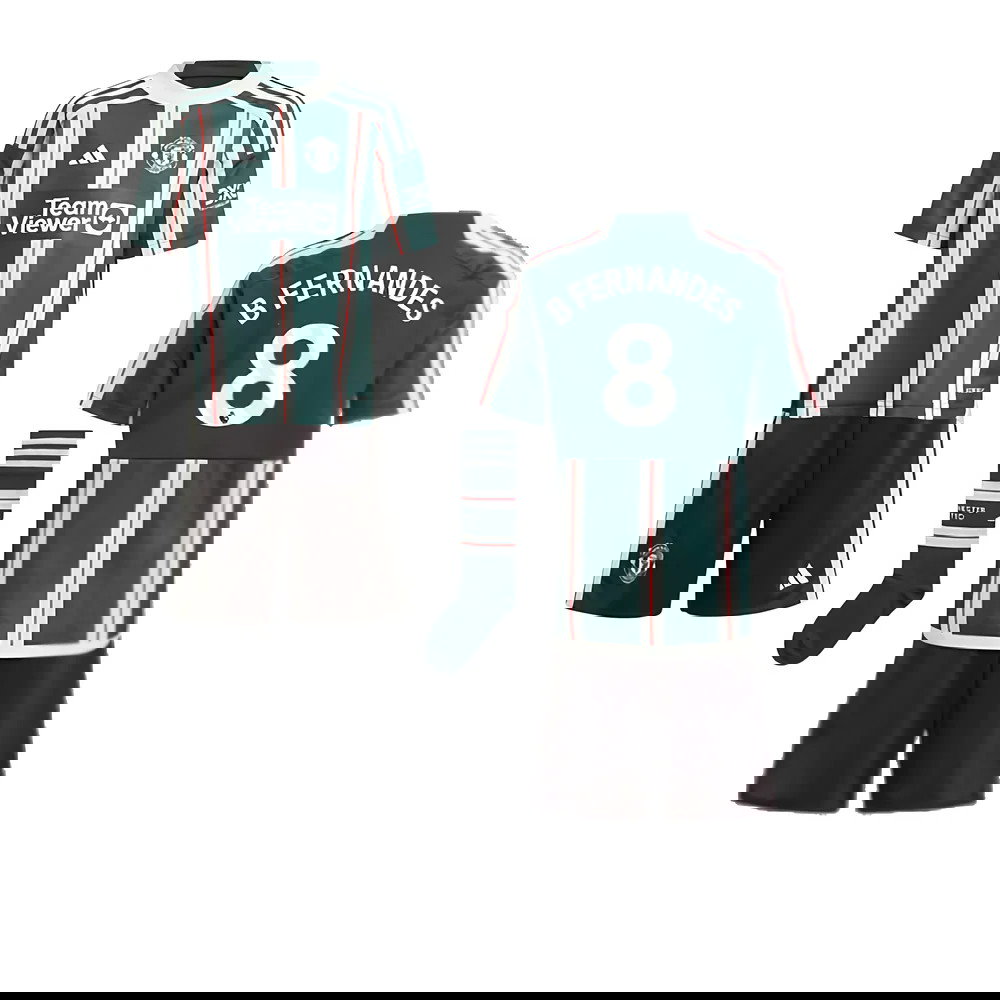 2023-2024 Man Utd Away Mini Kit (B Fernandes 8)