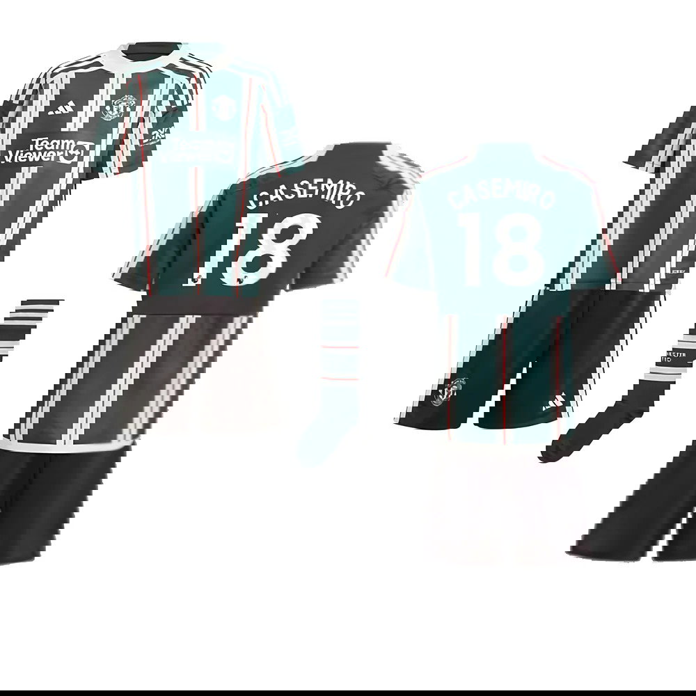 2023-2024 Man Utd Away Mini Kit (Casemiro 18)