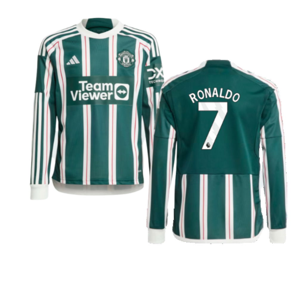 2023-2024 Man Utd Away Long Sleeve Shirt (Kids) (Ronaldo 7)