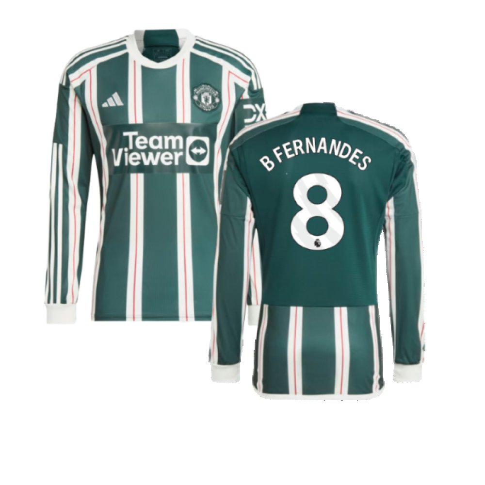 2023-2024 Man Utd Long Sleeve Away Shirt (B Fernandes 8)