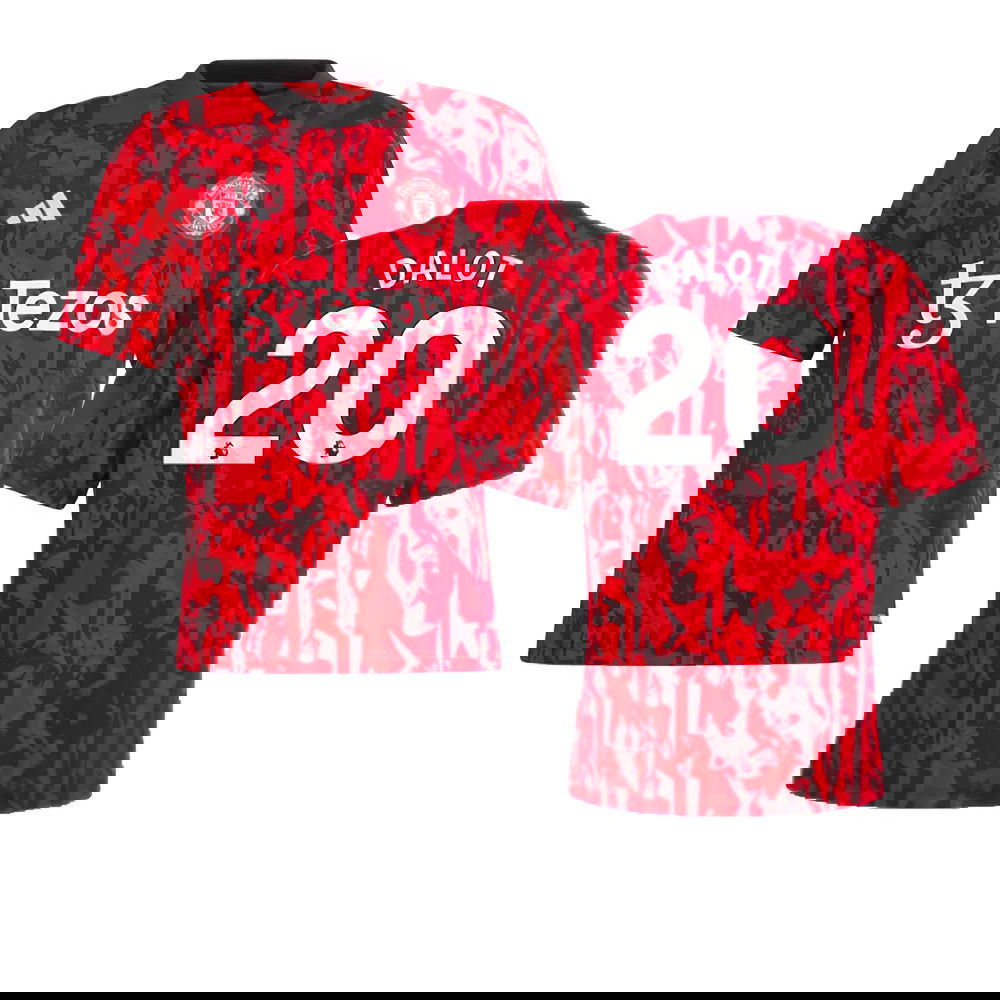 2023-2024 Man Utd Pre-Match Shirt (Red) - Kids (Dalot 20)