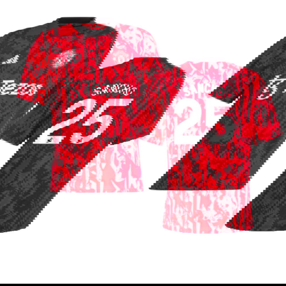 2023-2024 Man Utd Pre-Match Shirt (Red) - Kids (Sancho 25)