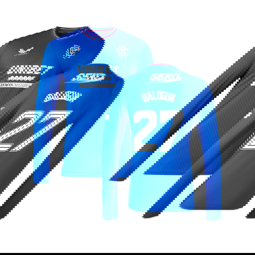 2023-2024 Rangers Long Sleeve Home Shirt (Balogun 27)