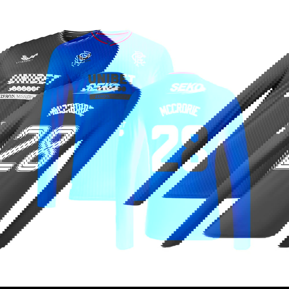 2023-2024 Rangers Long Sleeve Home Shirt (McCrorie 28)