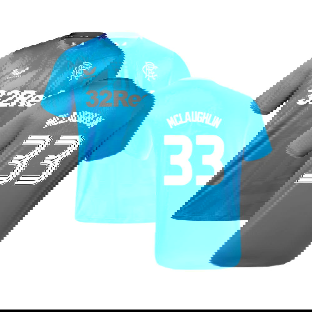 2023-2024 Rangers Players Training Tee (Deep Water) (McLaughlin 33)