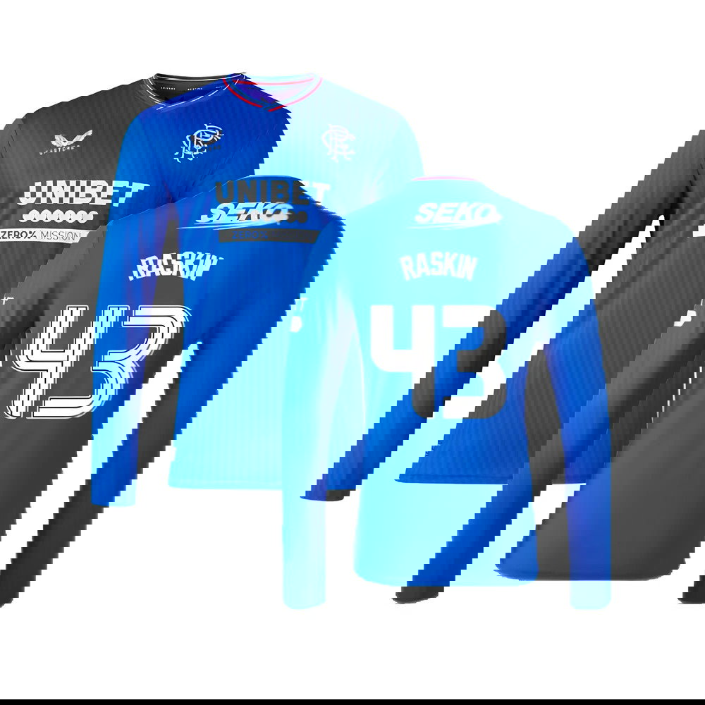 2023-2024 Rangers Long Sleeve Home Shirt (Raskin 43)
