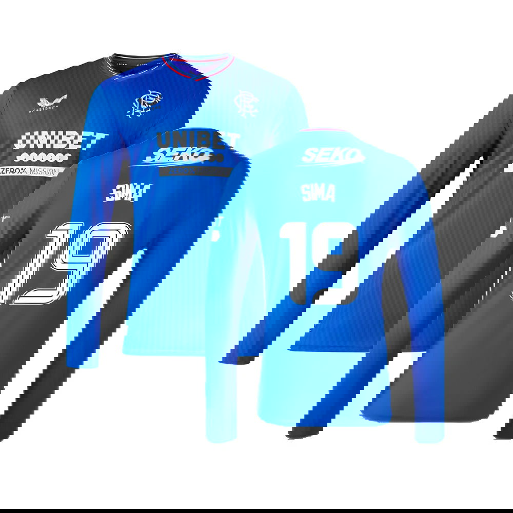 2023-2024 Rangers Long Sleeve Home Shirt (Sima 19)