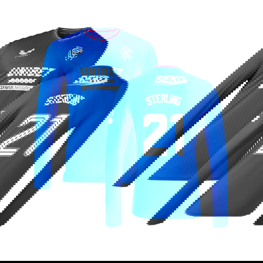 2023-2024 Rangers Long Sleeve Home Shirt (Sterling 21)
