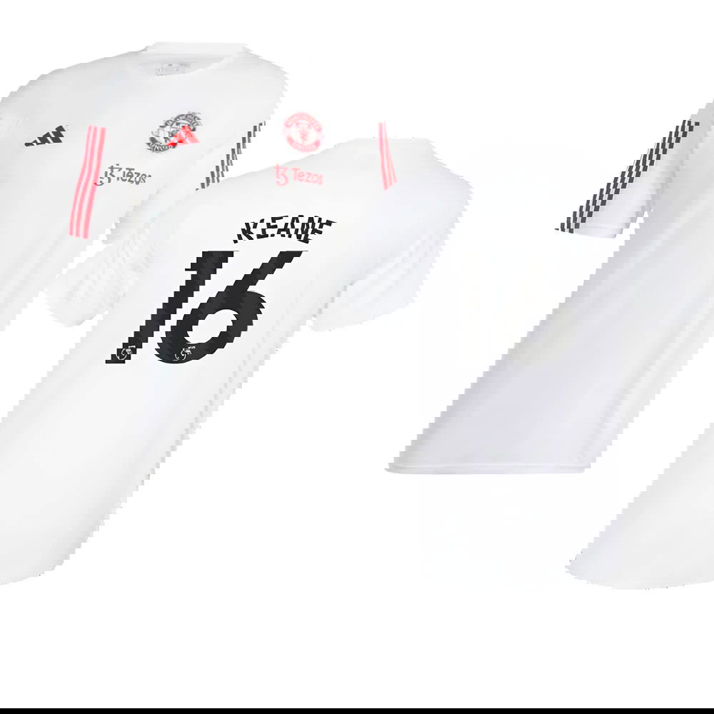2023-2024 Man Utd Training Tee (White) (Keane 16)
