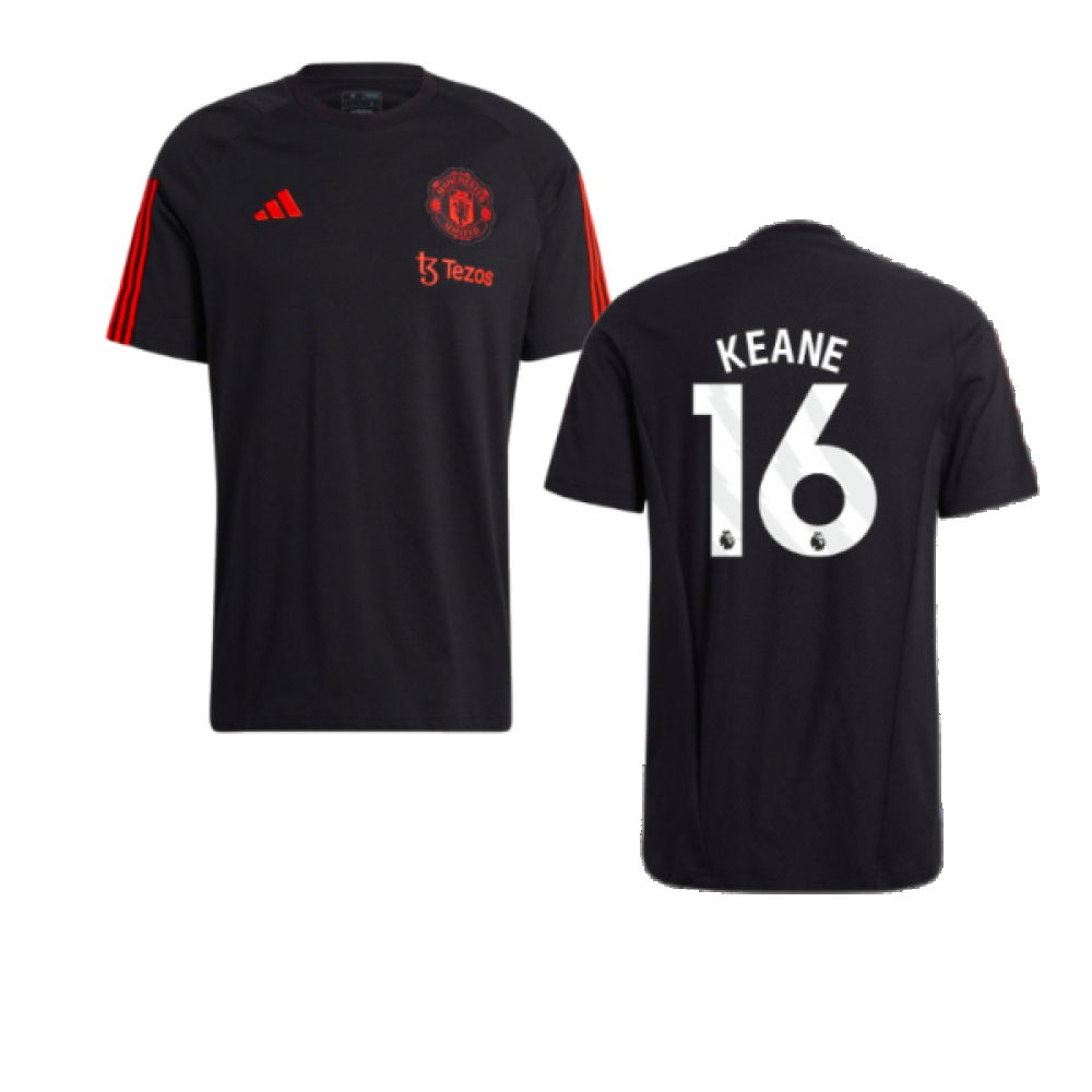 2023-2024 Man Utd Training Tee (Black) (Keane 16)
